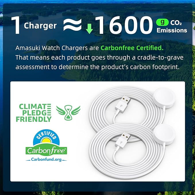 Pack of 2 Apple Watch Charger – USB Magnetic Wireless Fast Charging Cable 3.3FT