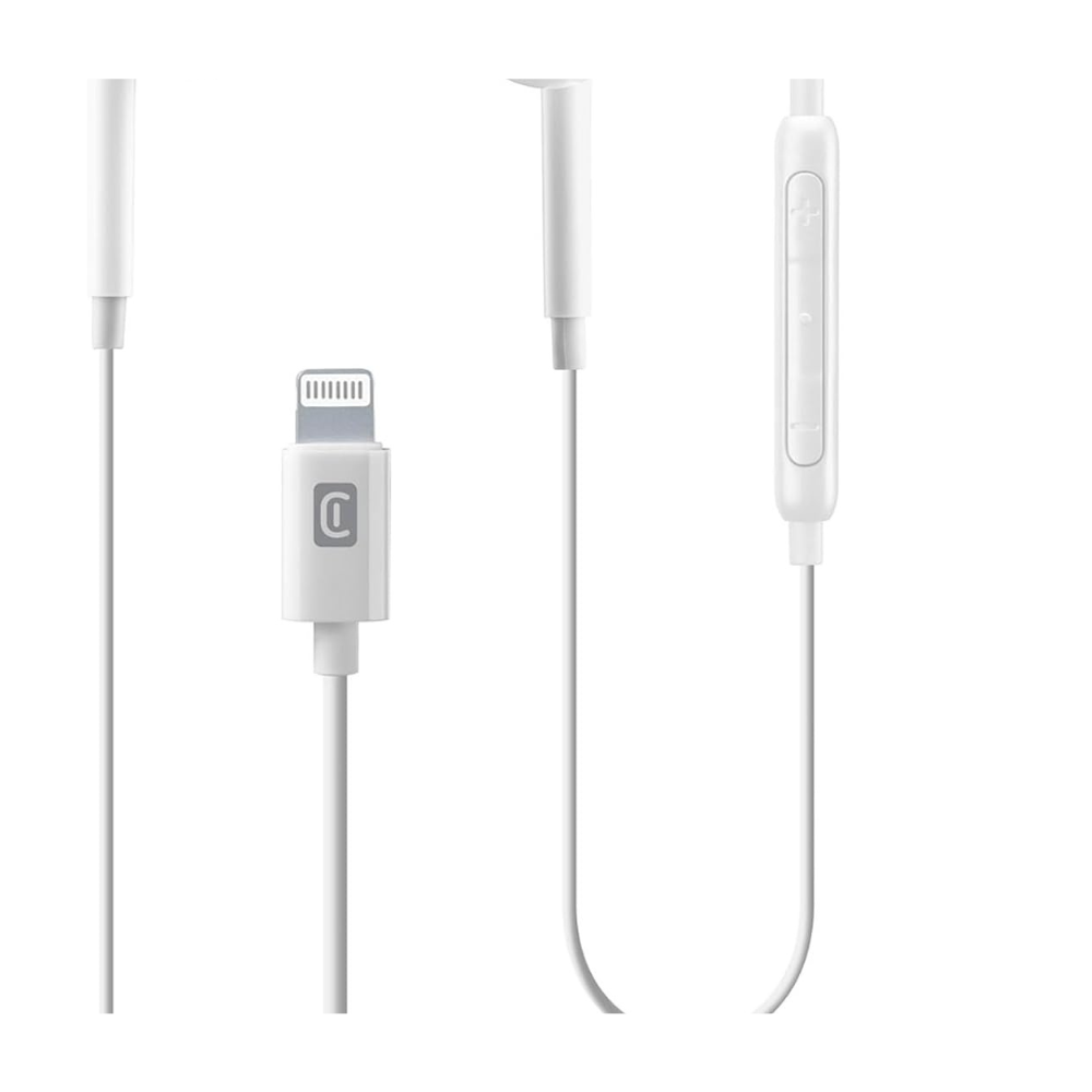 Cellularline Eagle MFI Earphones – Wired In-Ear Headphones for iPhone, White