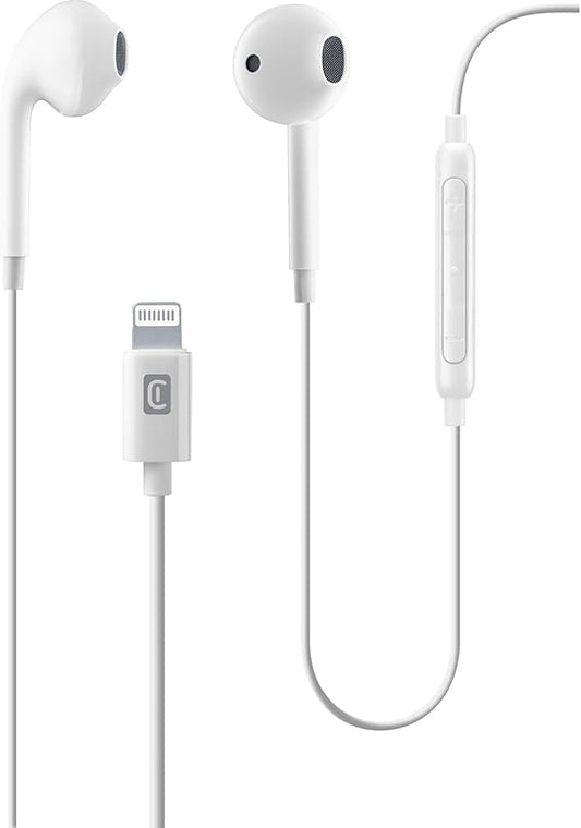 Cellularline Eagle MFI Earphones – Wired In-Ear Headphones for iPhone, White