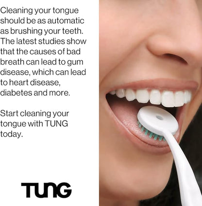 TUNG Fresh Mint Gel with Tongue Cleaner – Bad Breath & Odor Control (2 Pack)