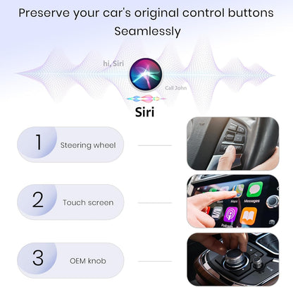 Wireless CarPlay Adapter for iPhone – Convert Wired to Wireless, Black