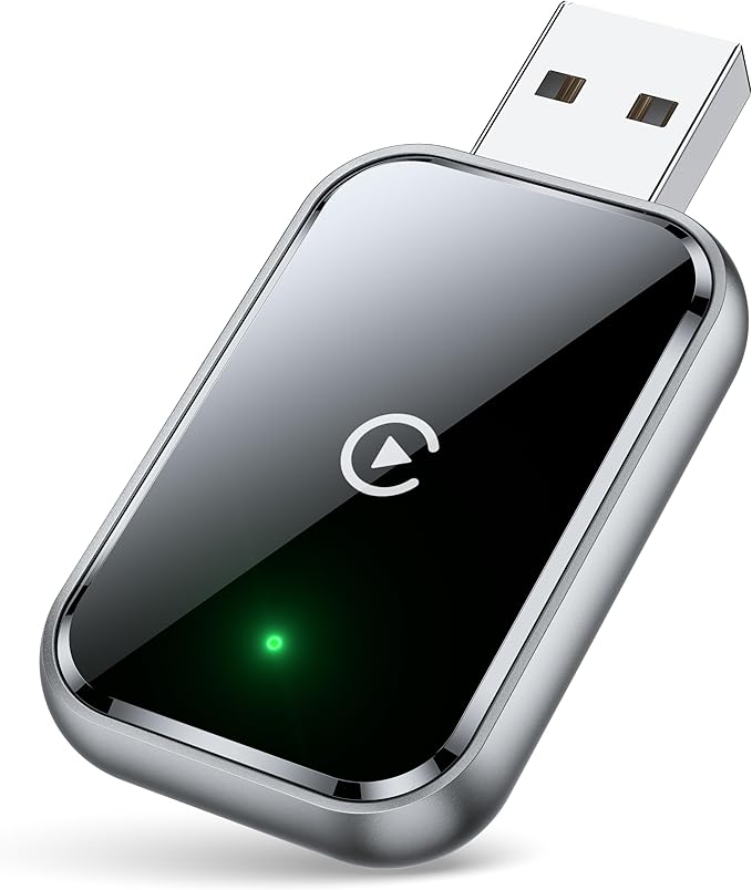 Wireless CarPlay Adapter for iPhone – Convert Wired to Wireless, Black