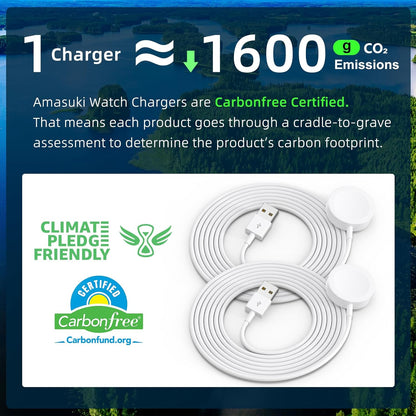 Pack of 2 Apple Watch Charger – USB Magnetic Wireless Fast Charging Cable 3.3FT