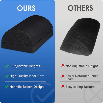 CushZone Adjustable Foot Rest – Under Desk Foam for Office & Pain Relief