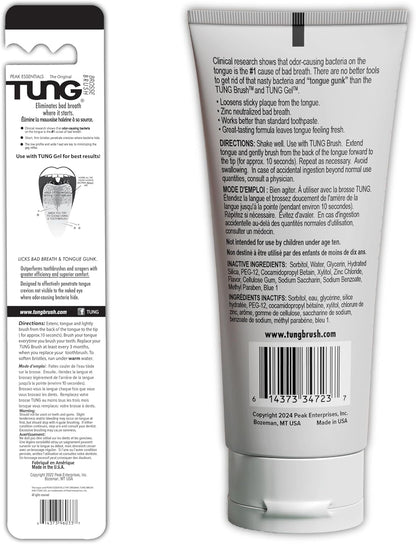 Peak Essentials TUNG Brush Kit – Premium Tongue Cleaner, Fresh Mint