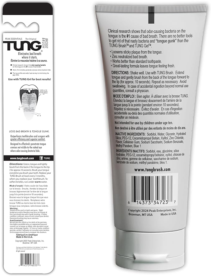 Peak Essentials TUNG Brush Kit – Premium Tongue Cleaner, Fresh Mint