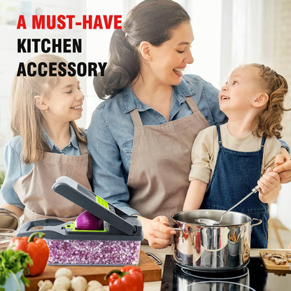 AWH 13-in-1 Vegetable Chopper – Multifunctional Onion Slicer Dicer Cutter