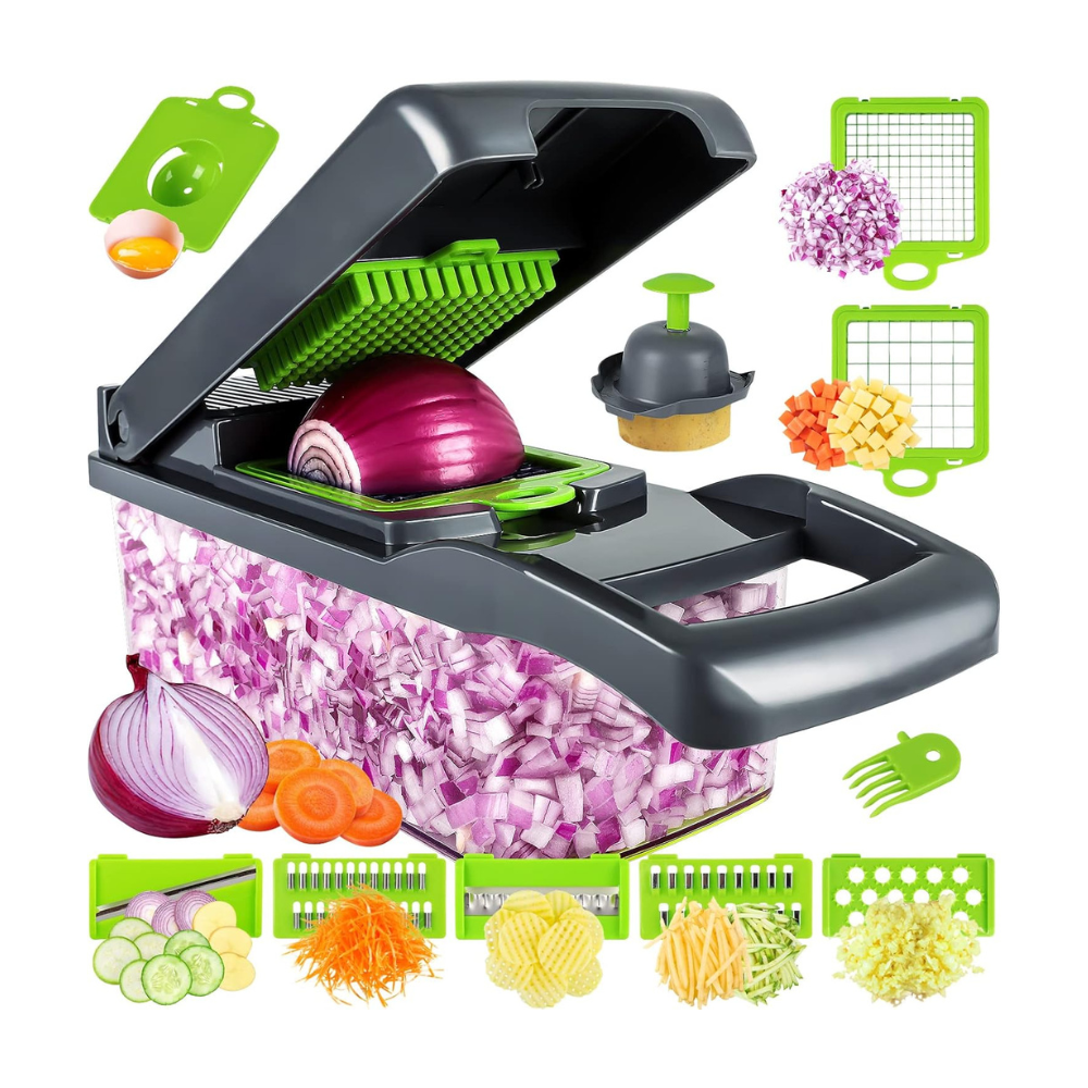 AWH 13-in-1 Vegetable Chopper – Multifunctional Onion Slicer Dicer Cutter