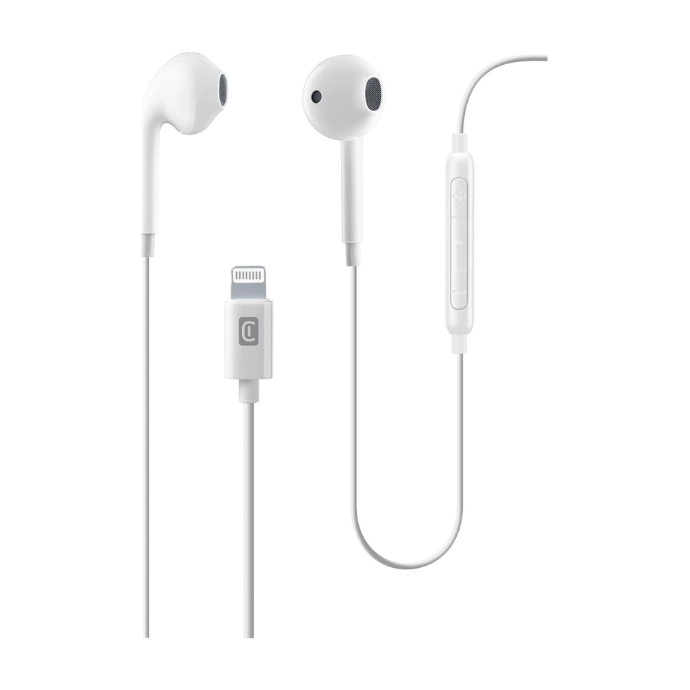 Cellularline Eagle MFI Earphones – Wired In-Ear Headphones for iPhone, White