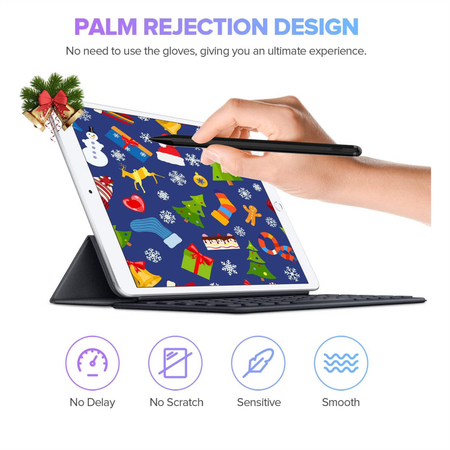 Stylus Pen for iPad (6–10 Gen, Pro, Air, Mini) Black  + Free Gift Apple Handsfree