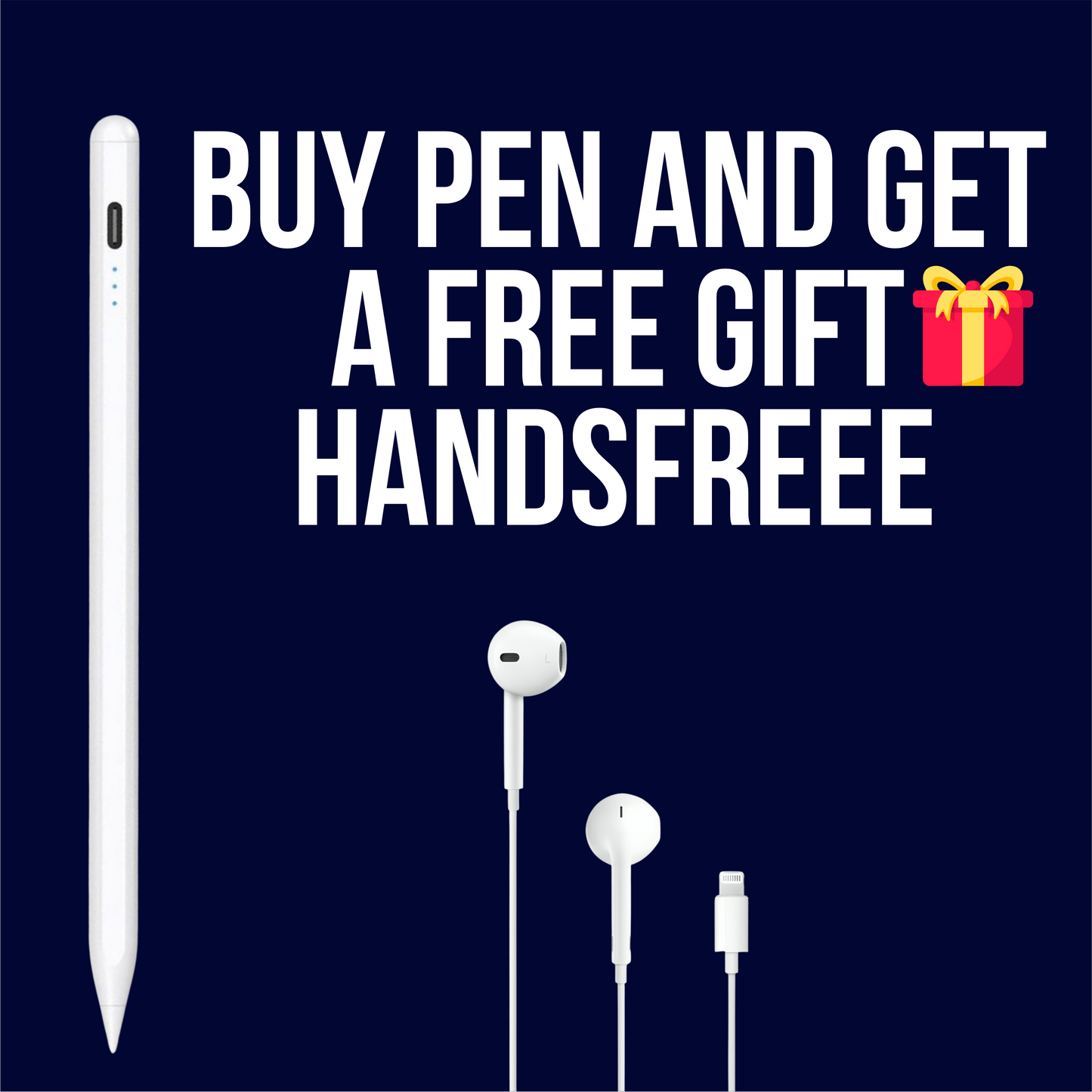 Stylus Pen for iPad (6–10 Gen, Pro, Air, Mini) + Free Gift  Handsfree